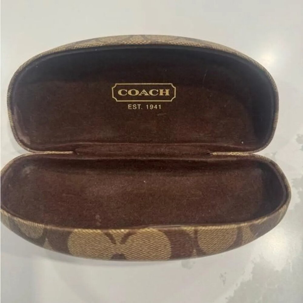 LA*Coach Monogram “C” Logo  Pattern Hard Case for Eyegalsss or Sunglasss